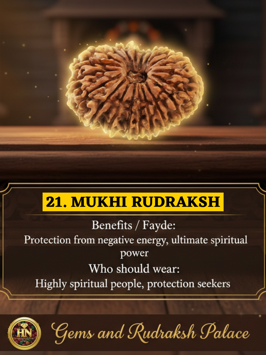 21 Mukhi Nepali Rudraksha – Original Ikkis Mukhi Bead for Abundance & Prosperity